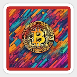 Bitcoin colorful Sticker